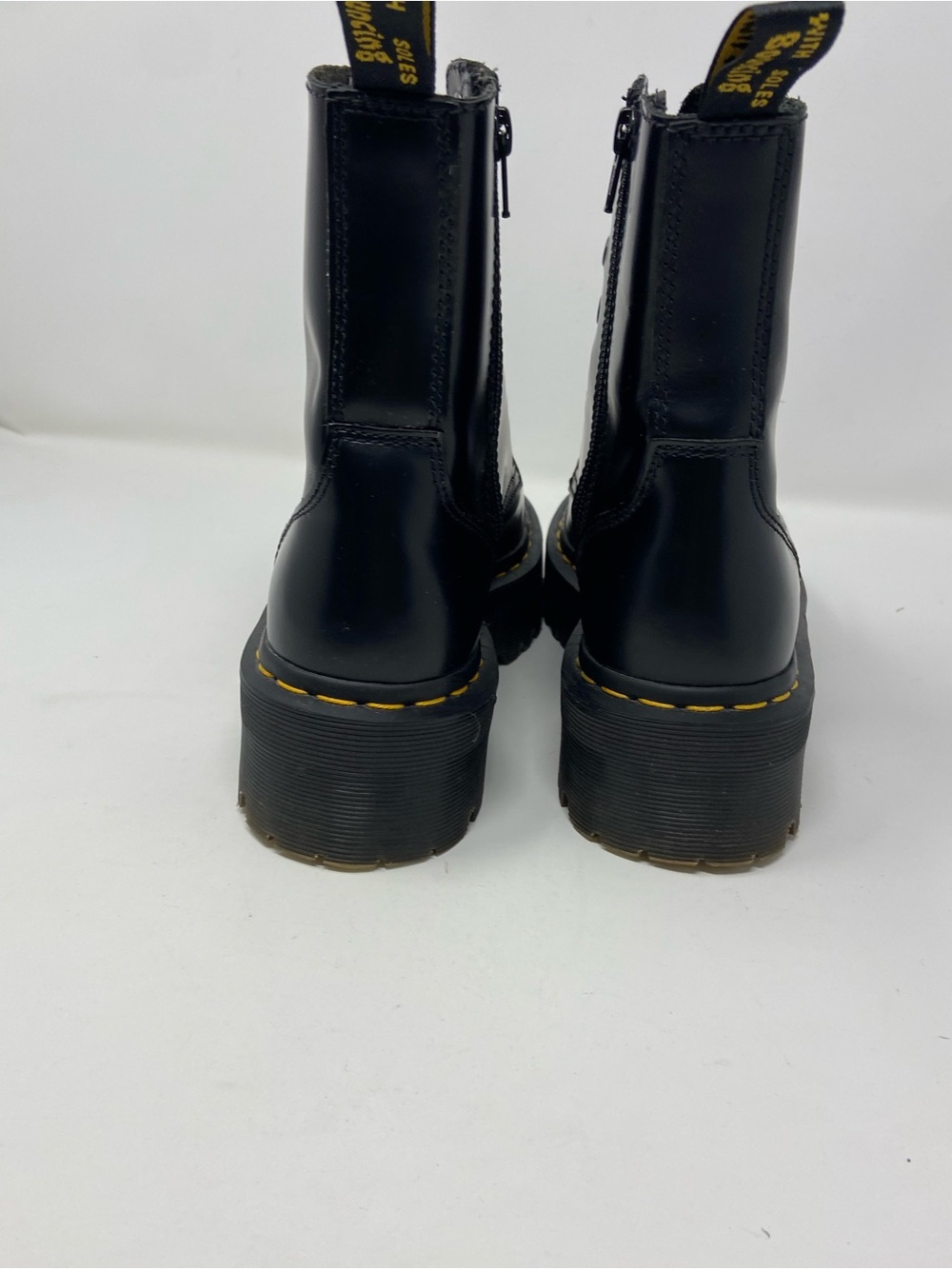 Doc Dr Marten Air Wair Jadon Black Leather Platform Boots  Men 6 /Women’s 7 NICE - Picture 4 of 16